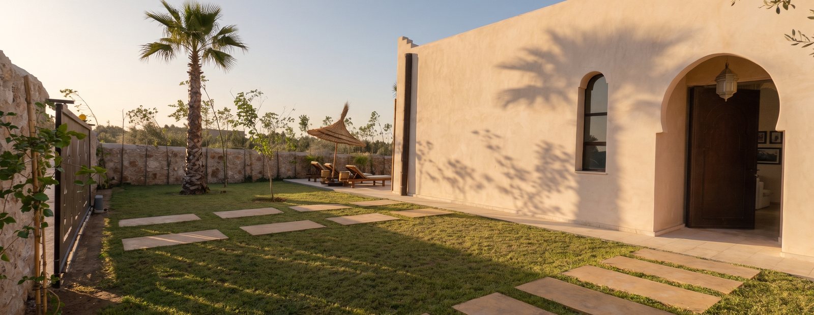 Le gros œuvre d'une villa et son terrain