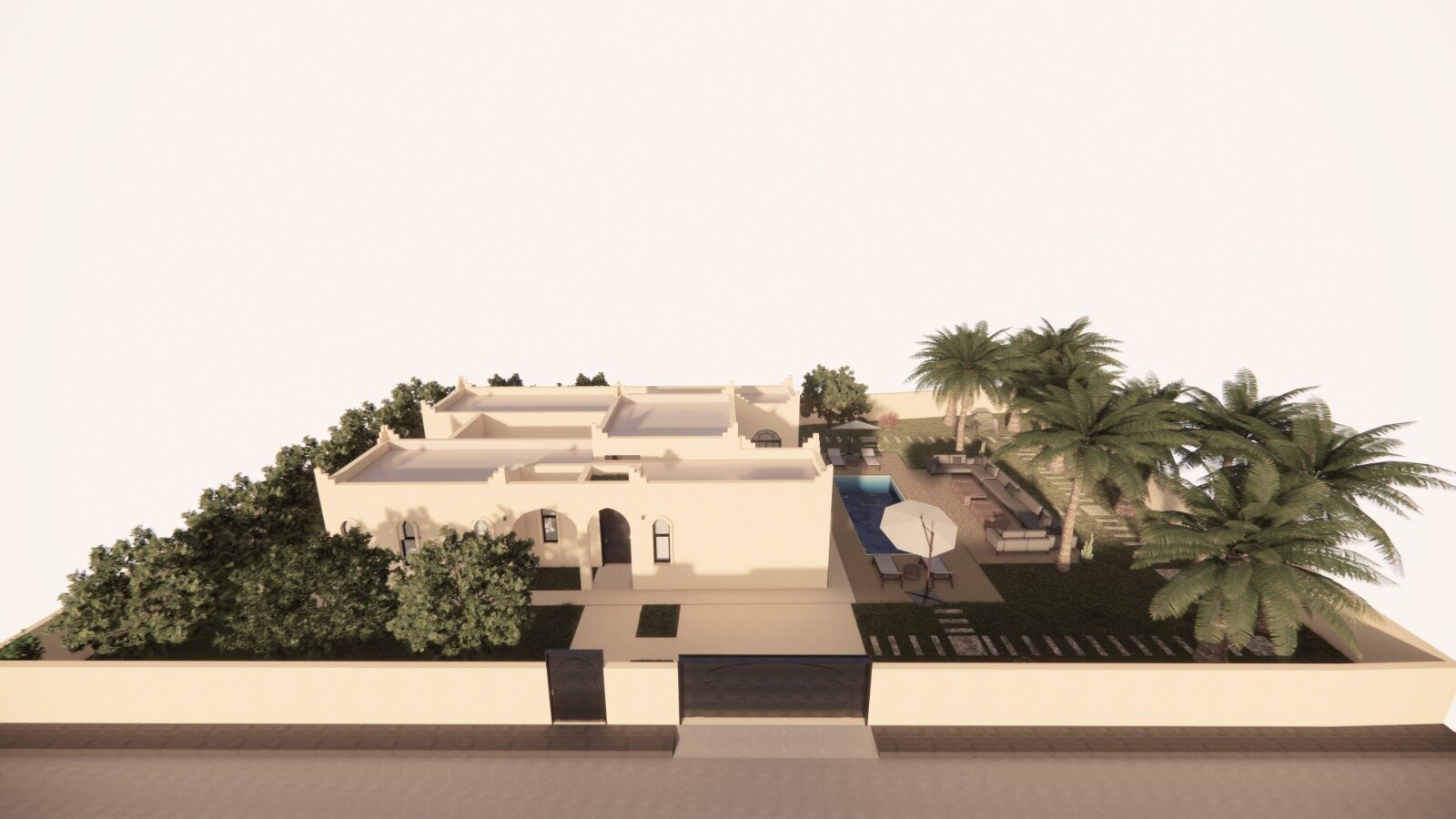 La villa du lot 02, type A, sur sa parcelle