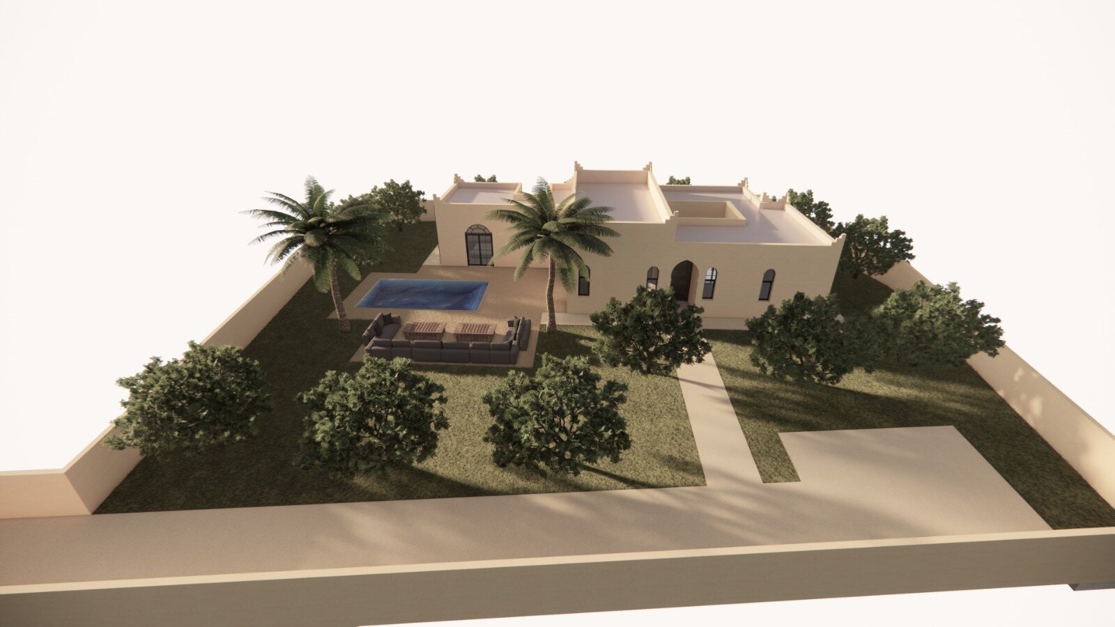 La villa du lot 12, type F, sur sa parcelle