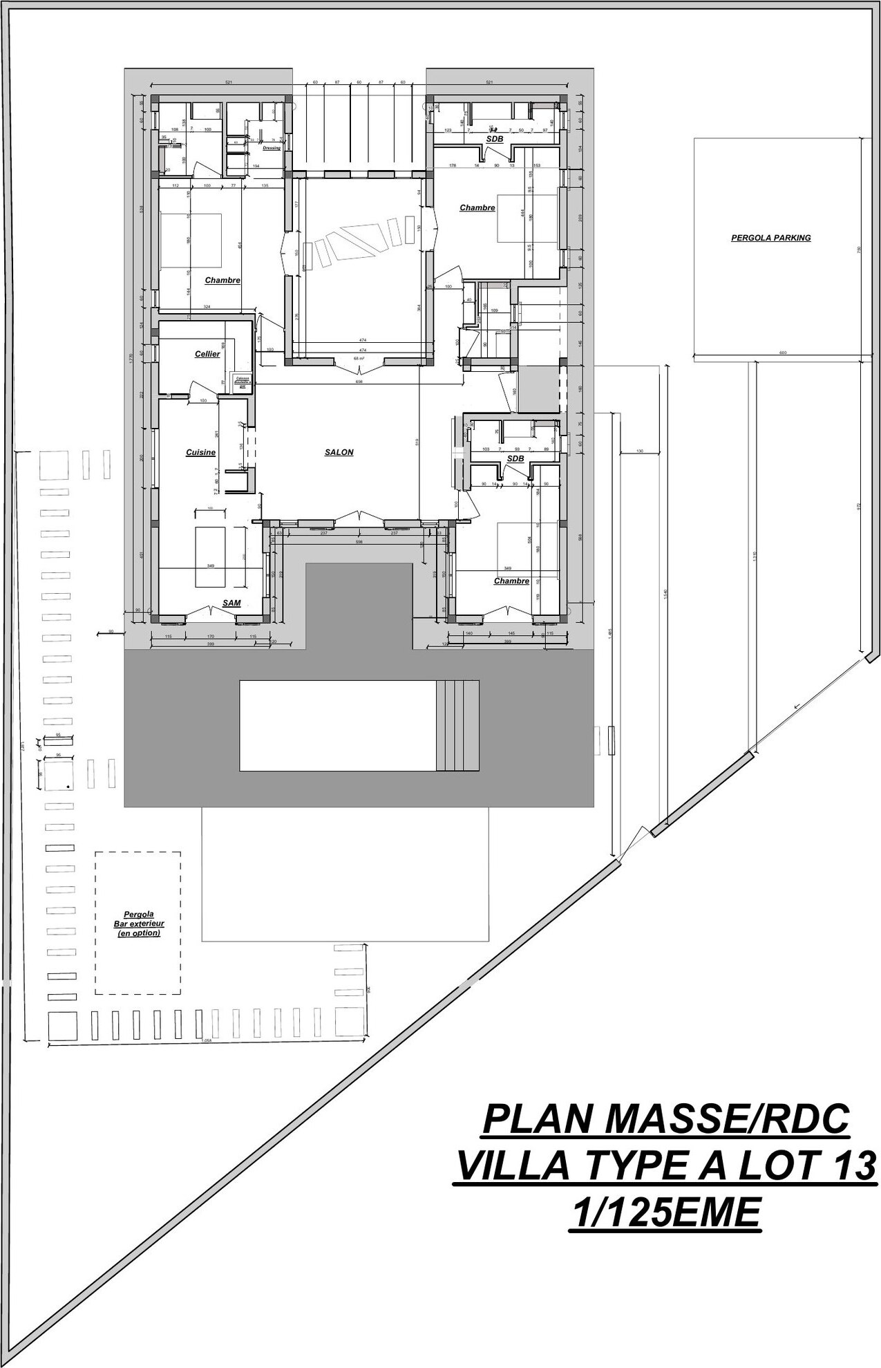 Site plan and ground floor of plot 13