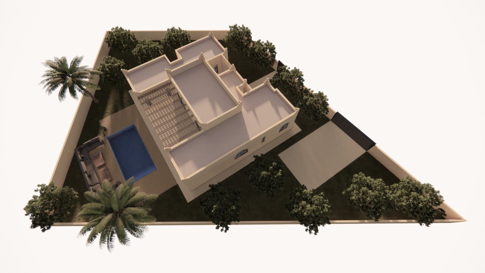 La villa du lot 15, type E, sur sa parcelle