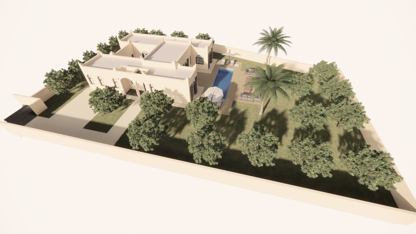 La villa du lot 16, type J, sur sa parcelle