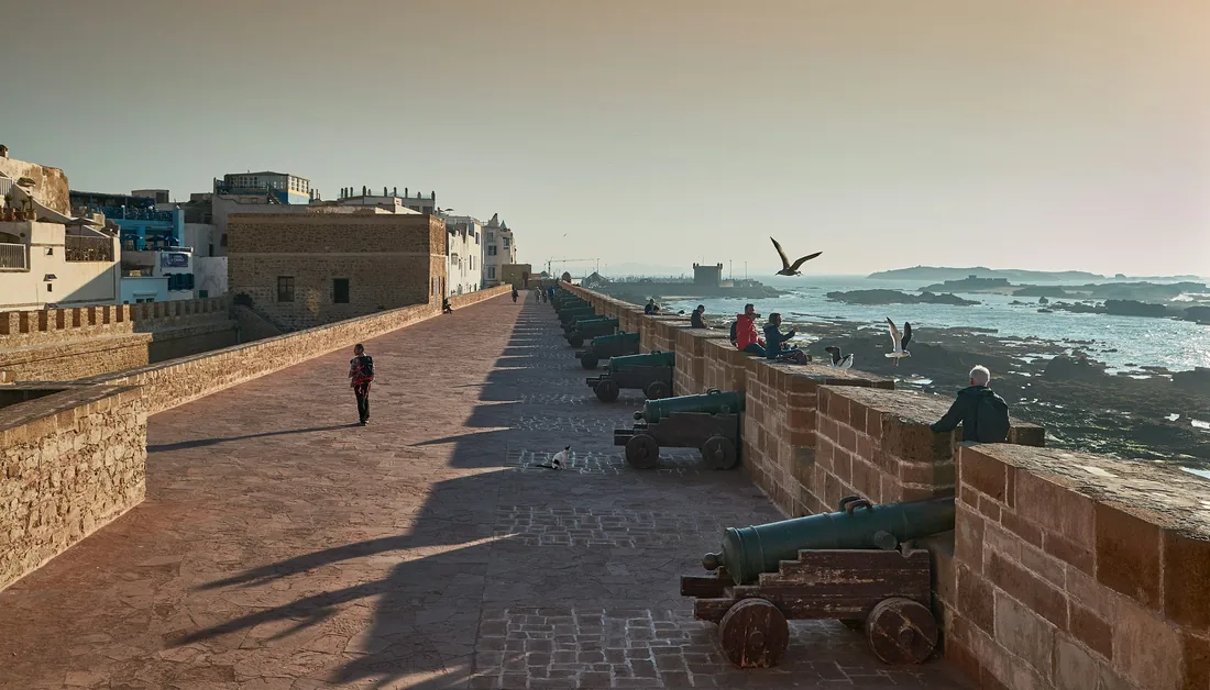 The ramparts of the Skala de la Ville in Essaouira, facing the ocean